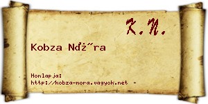 Kobza Nóra névjegykártya