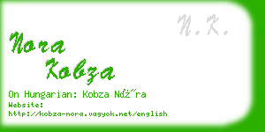 nora kobza business card